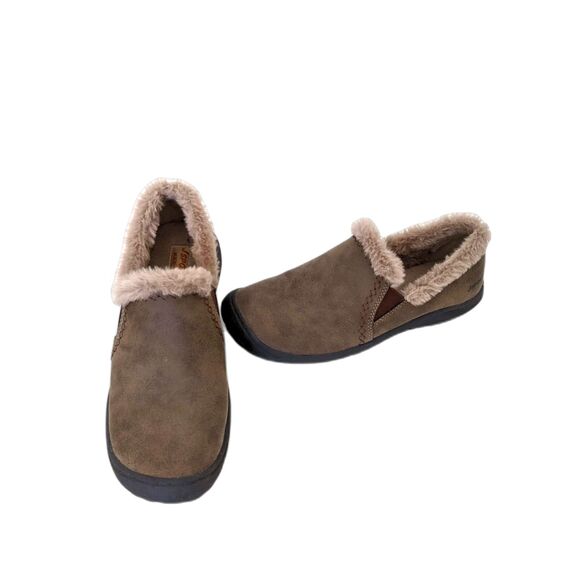 Jambu Shoes - Women's JSport by Jambu Willa Brown Faux Fur Lined Casual Comfort Clog, 7.5